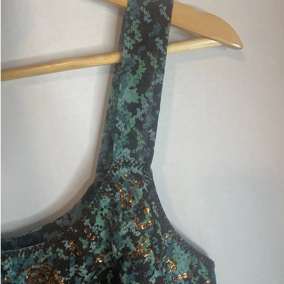 Lane Bryant Sleeveless Thick Strap Ruffle Tiered Colorful Tank Top Womens 16 - Picture 6 of 7